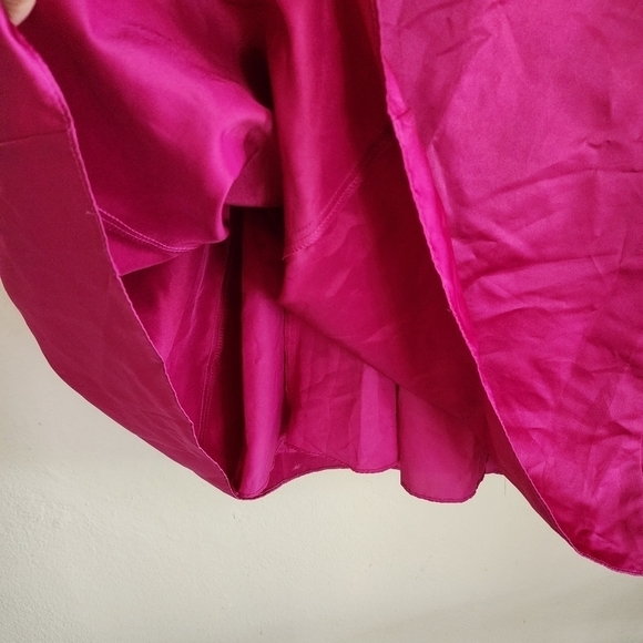 NWT David's Bridal Pink Fuchsia Halter A Line Dress Plus Size 16 - Picture 13 of 14